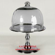 Cake Stand With Base And Glass Dome