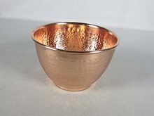 Copper Hammered Fruit Bowl