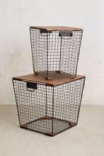 Storage Basket Side Table