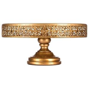 golden powder coated cake stand