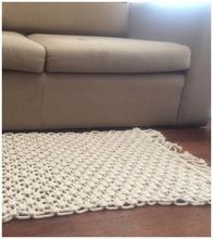 macrame boho cotton rug