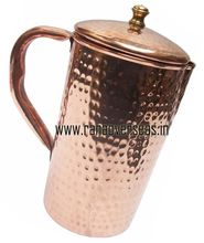 Pure Copper Hammered Water Serving Jug