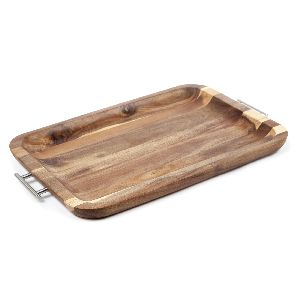 hotel serving wooden tray