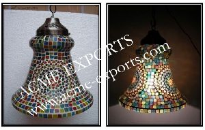 Mosaic Glass Mushroom Lamps