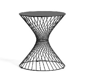 Round Nested Black Metal Wire Side table