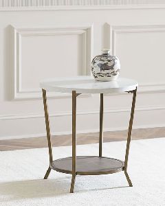 Stainless Steel table frame With Marble Top