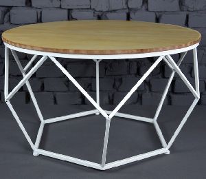 White Metal Coffee Table