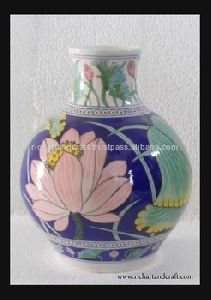 Hand Painted Gift Home Decor Art Gallery Indian Blue Pottery