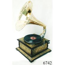 Antique Gramophone Brass Fitted