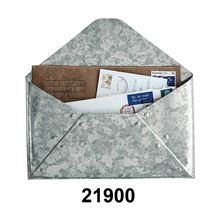 Galvanized Metal Envelope Wall Mail Holder