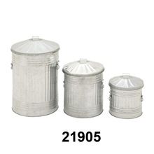 Galvanized Trash Can