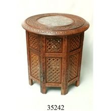 HAND CARVED WOODEN TABLE