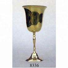  glass brass goblets