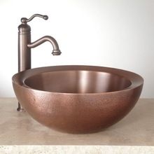 copper double wall wash basin