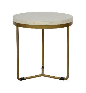 Brass Round Side Table