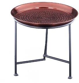 Hammered Tray With Stand
