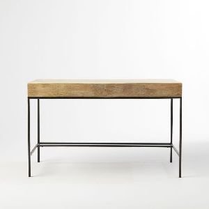 Iron Wooden Storage Desk