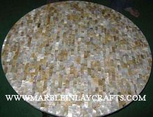 Round Mother Of Pearl Table Top