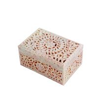 Soapstone Carved Stone Jewellery Box