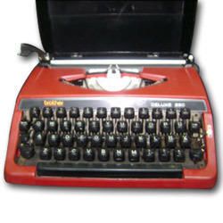 Brother Red Portable Typewriter