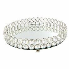 CHEAP DESIGN CRYSTAL ROUND TRAY