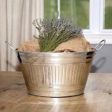 GALVANIZE OVAL RIBBED PARTY TUB