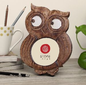 Handmade Owl Shaped Wooden Photo Picture Frame