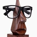 Store Indya Indian Wooden Nose Shaped Spectacle Stand
