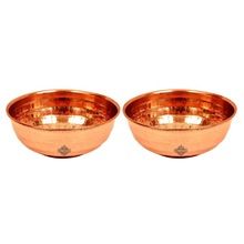 copper hammered bowl set