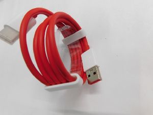 100% Dash Charging Type-C White and Red Data Cable