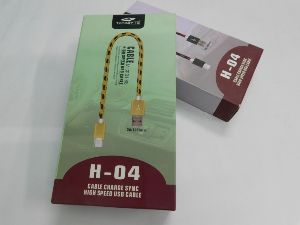 Terabyte H-04 Type-C 2A Cotton Black and Pink USB Data Cable