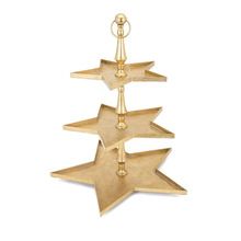 CHRISTMAS STAR GOLD CAKE STAND