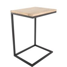 Square wood side table