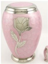 Monarch Engraved Flower Pink Cremation Urn