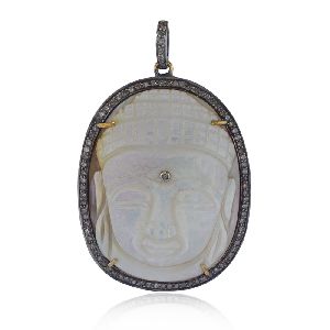 Silver Buddha Pendant