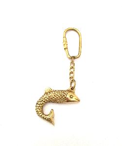 Brass Fish Keychain
