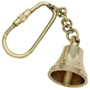 Nautical Brass Bell Keychain