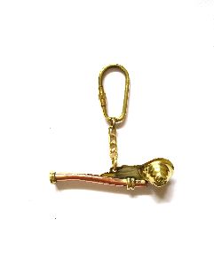 Nautical Brass Whistle Keychain