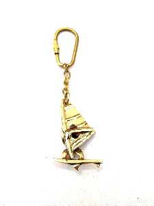 Nautical Brass Wind Ship Keychain