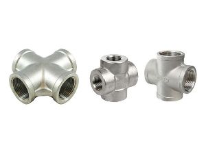 Stainless Steel Forged Threaded Fitting Equal Cross