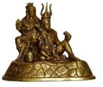 Brass Lord Shiva Family Statue