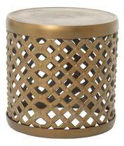 Metal Hammered Stool Lattice Table