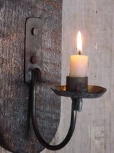 Black Metal Candle Wall Sconce, Iron Wall Sconce, Home Decor Wall Sconce