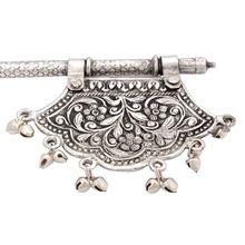 Fine Carving White Metal Fan Pankhi