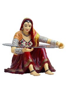 Rajasthani Lady Center Table Without Glass