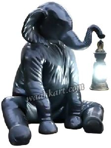 Sitting Elephant Statue With Lantern