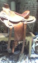 Leather Western Saddle Roping Trail