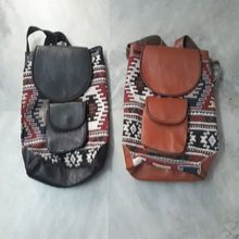 designer leather backpack banjara