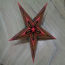 new zari printed paper star lanterns