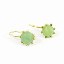 Apple green hydro gemstone earring